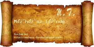 Méhész Tünde névjegykártya